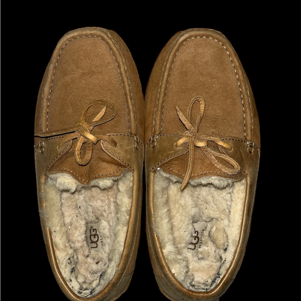 UGG Tan Loafers Slip-Ons with Plush Lining